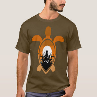 Turtle Haunted House Lazy Halloween Costume Cool A T-shirt