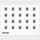 Turtle Hawaiian Zee Turtles Hawaii Beach Palm Ronde Sticker (Vel)