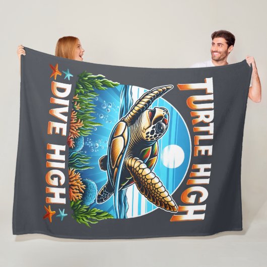 Turtle High Dive Fleece Deken (In situ)