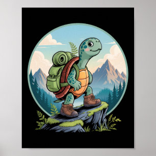 Turtle Hiking Rugzak Kleding voor Outdoor Natuur Poster