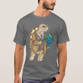 Turtle History Teacher Globe T-shirt (Voorkant)
