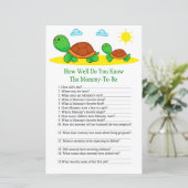 Turtle Hoe goed ken je het baby shower spel? (Staand voorkant)