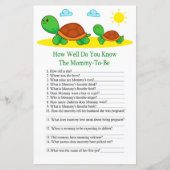Turtle Hoe goed ken je het baby shower spel? (Voorkant)