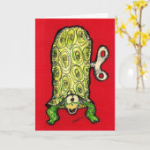 Turtle Humorous Birthday Kaart (Gele Bloem)