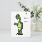 Turtle, ik mis je! briefkaart (Staand voorkant)