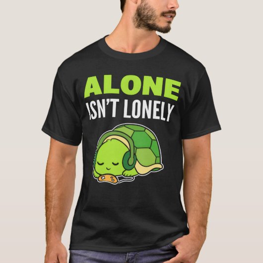 Turtle Introvert Music Lover T-shirt (Voorkant)