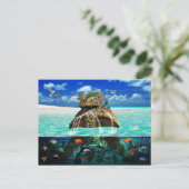 Turtle Island Fantasy Secluded Resort Briefkaart (Staand voorkant)