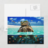 Turtle Island Fantasy Secluded Resort Briefkaart (Voorkant / Achterkant)