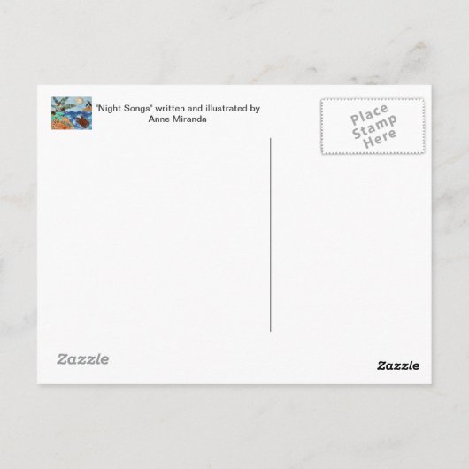 Turtle Island Night Sangen Briefkaart (Achterkant)
