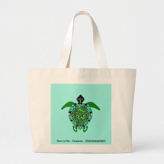 TURTLE - Jumbo canvas tas (Voorkant)