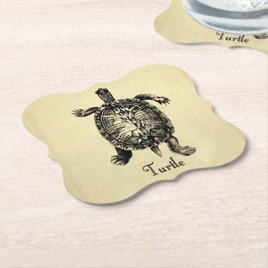  TURTLE KARTONNEN ONDERZETTERS (Gekanteld)