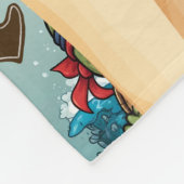 Turtle Kawaii Pirate Fleece Deken (Hoek)