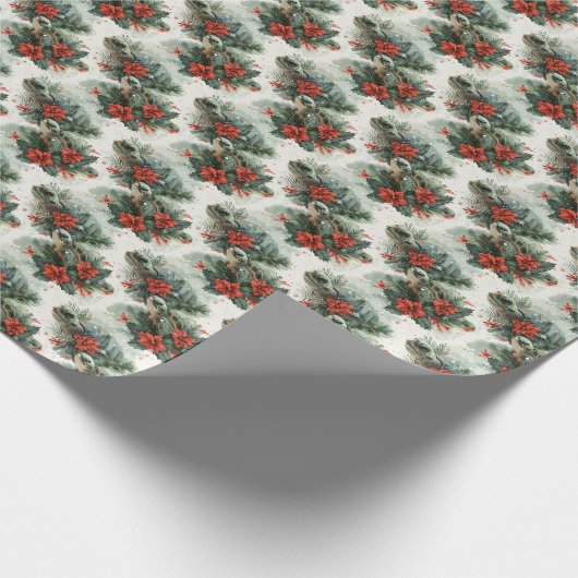 Turtle Kerst Cadeaupapier (Hoek)