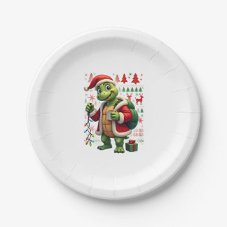 Turtle Kerstlichten Lelijke Kerstman Turtle Kerst  Papieren Bordje