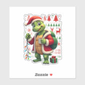 Turtle Kerstlichten Lelijke Kerstman Turtle Kerst  Sticker (Vel)