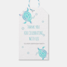 Turtle Kids Under The Sea Watercolor Pastel Party