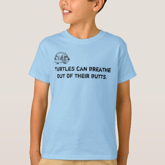 Turtle Kinderen Basic American Apparel T-Shirt, bl T-shirt (Voorkant)