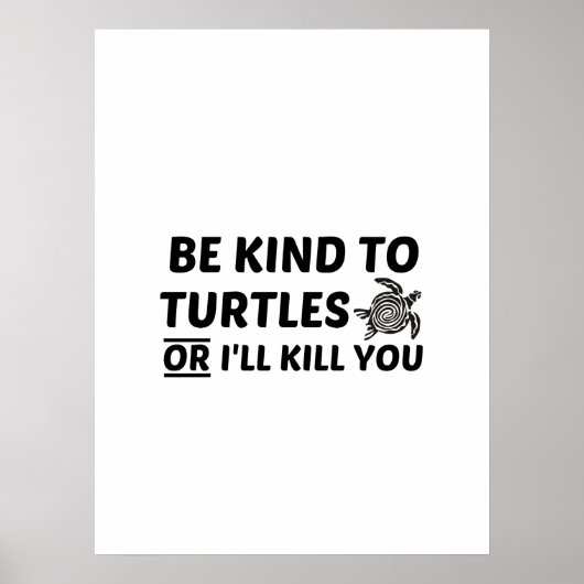 TURTLE KINDNESS POSTER (Voorkant)