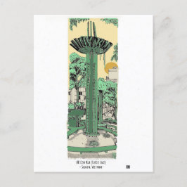 Turtle Lake Saigon Digital Illustration Briefkaart