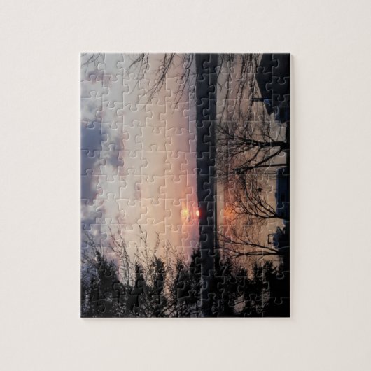 Turtle Lake Sunset Puzzle Legpuzzel (Verticaal)