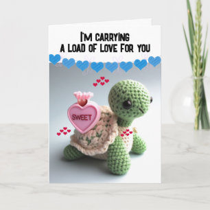 Turtle Liefde Gelukkig Valentijnsdag Feestdagen Kaart