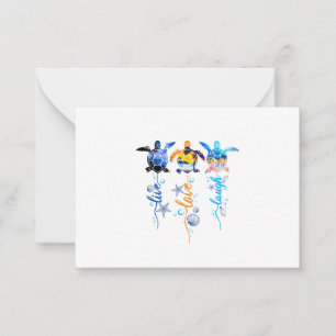 Turtle Live Love Laugh Notitiekaartje