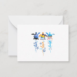 Turtle Live Love Laugh Notitiekaartje