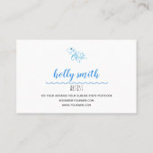 Turtle Logo Beach thema Wit Visitekaartje (Achterkant)