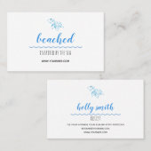 Turtle Logo Beach thema Wit Visitekaartje (Voorkant / Achterkant)