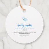 Turtle Logo Beach Theme White Hang Label (Achterkant)