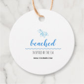 Turtle Logo Beach Theme White Hang Label (Voorkant)