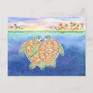 Turtle Love Briefkaart