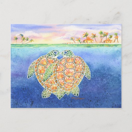 Turtle Love Briefkaart (Voorkant)