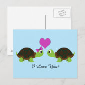 Turtle Love Briefkaart (Voorkant / Achterkant)