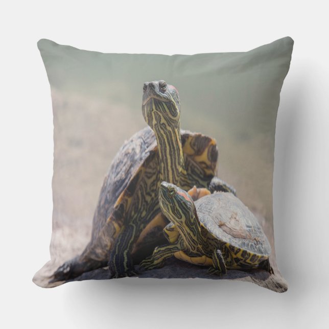 Turtle Love Buitenkussen (Voorkant)