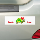 Turtle Love Bumpersticker (Op auto)
