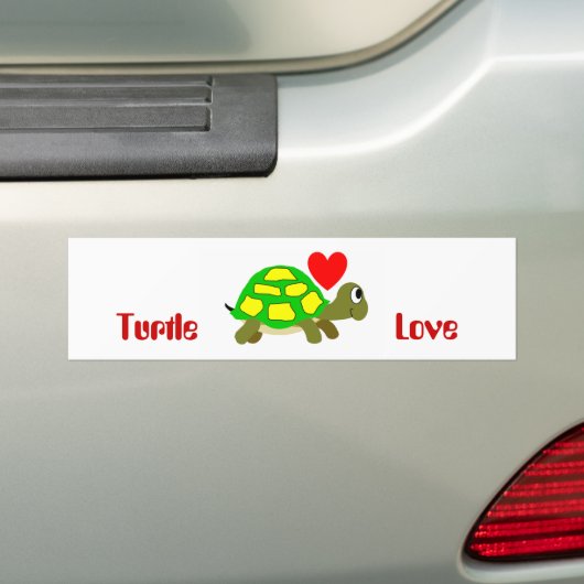 Turtle Love Bumpersticker (Op auto)