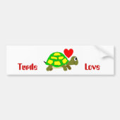Turtle Love Bumpersticker (Voorkant)