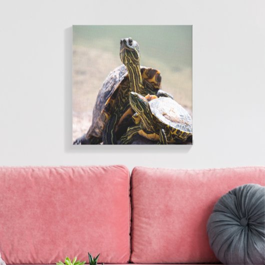 Turtle Love Canvas Afdruk (Insitu (Woonkamer))