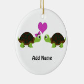 Turtle Love Keramisch Ornament (Rechts)