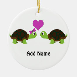Turtle Love Keramisch Ornament