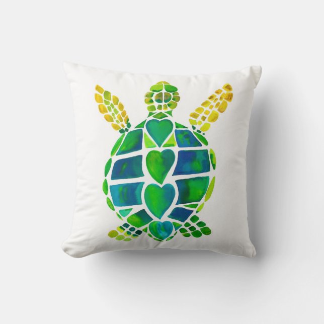 Turtle Love Pillow Kussen (Voorkant)