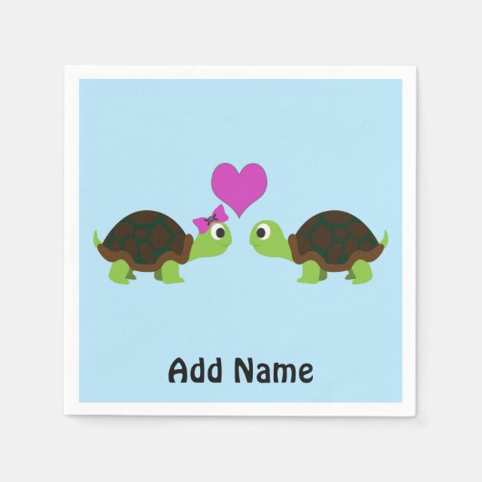 Turtle Love Servet (Voorkant)