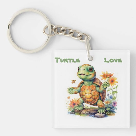 Turtle Love Sleutelhanger (voorkant)