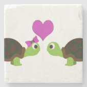 Turtle Love Stenen Onderzetter (Voorkant)