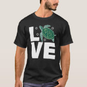 Turtle Love Turtle Tortoise Zee Animal Earth Day T-shirt (Voorkant)