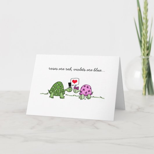 Turtle Love - Valentijnskaart of jubileumkaart Feestdagen Kaart (Voorkant)