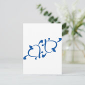 Turtle Love - Yin Yang Briefkaart (Staand voorkant)