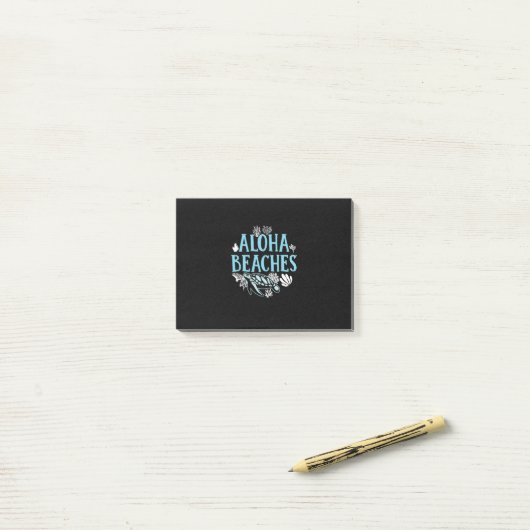 Turtle Lover | Aloha Beaches Post-it® Notes (Op bureau)
