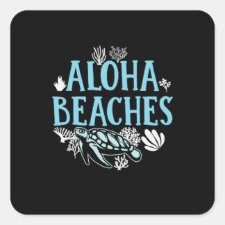 Turtle Lover | Aloha Beaches Vierkante Sticker